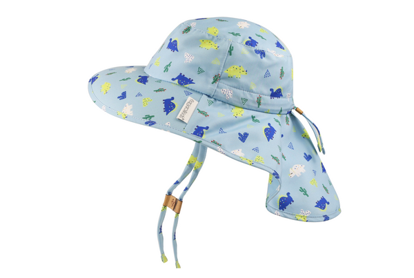 Baby/Kids Sun Hat with Neck Cape - Dinosaur